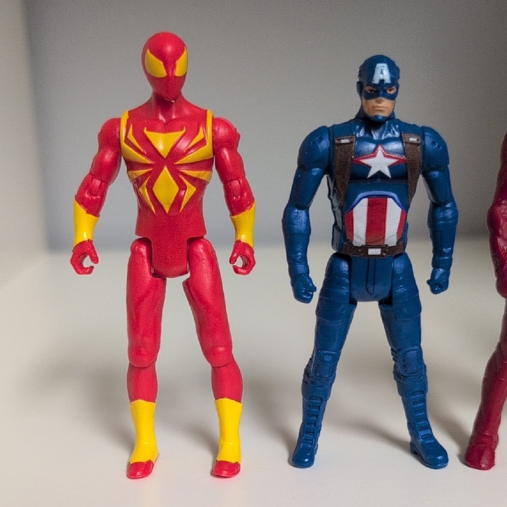 Set Of 5 Marvel Super Hero Kids Action Figure Set - Spiderman, Ironman, Captain - Picture 2 of 3